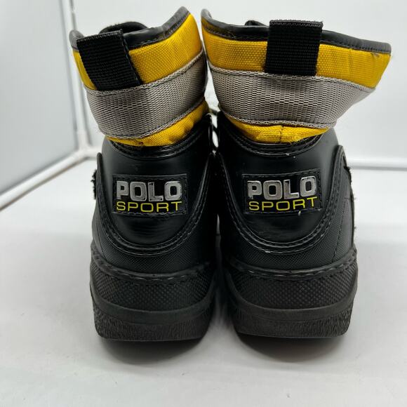 Ralph Lauren Polo Sport Boots Womens 8 Extreme Winter Vintage 90s Yellow Red - Picture 7 of 9